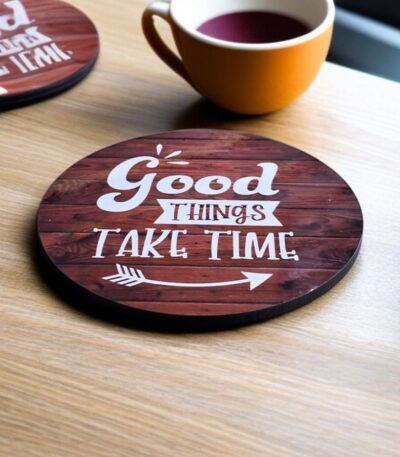 Premium Wooden Tea Coasters Set of 6