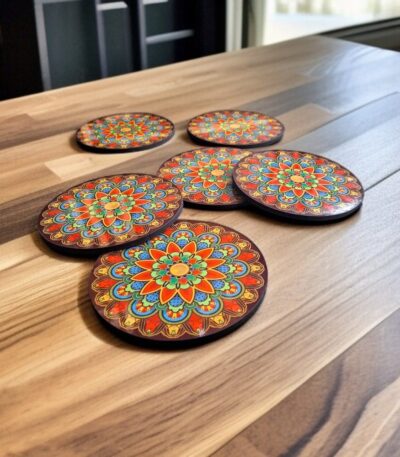Mandala Design Tea Coaster Set of 6